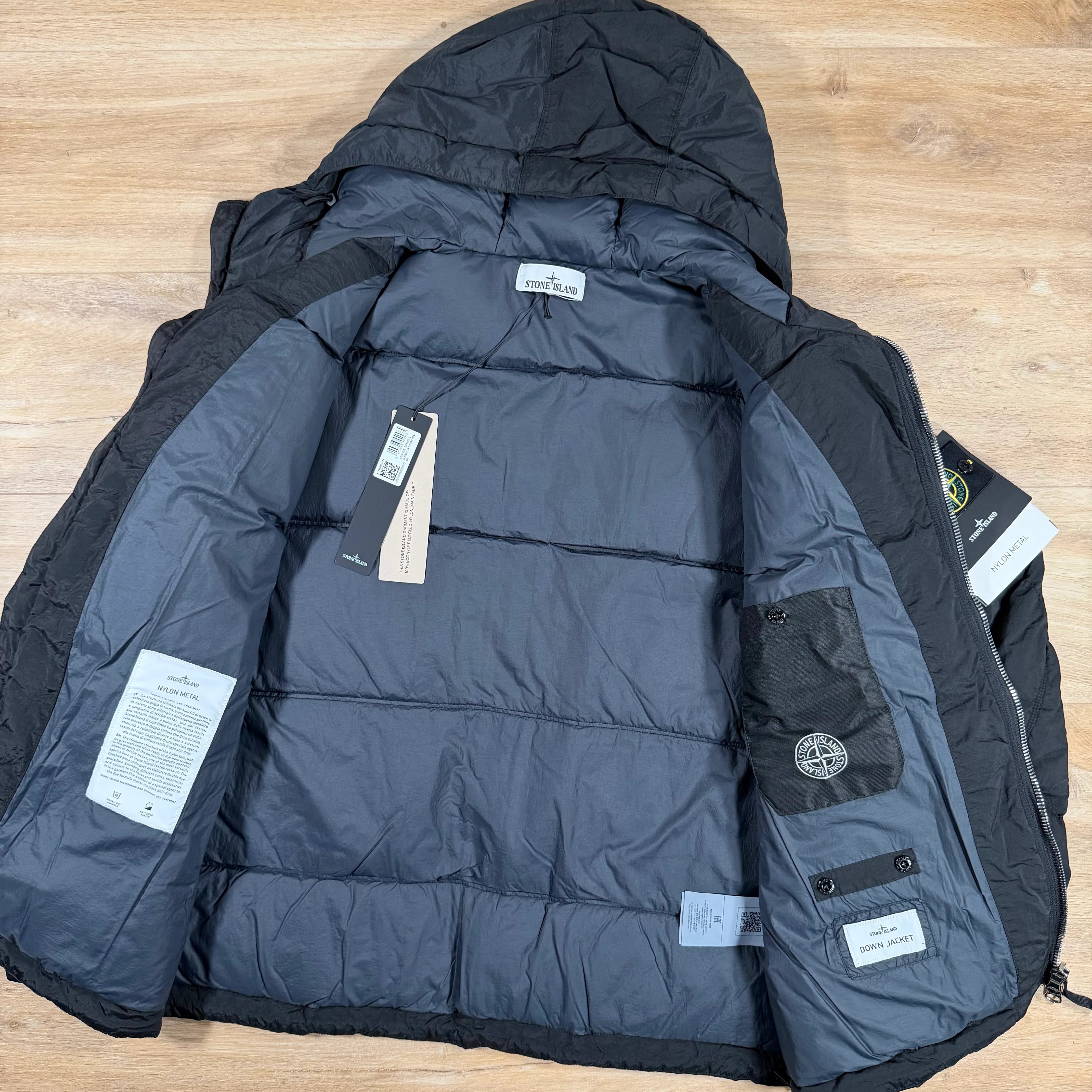 Stone Island Nylon Metal Down Parka in Black - Image 4
