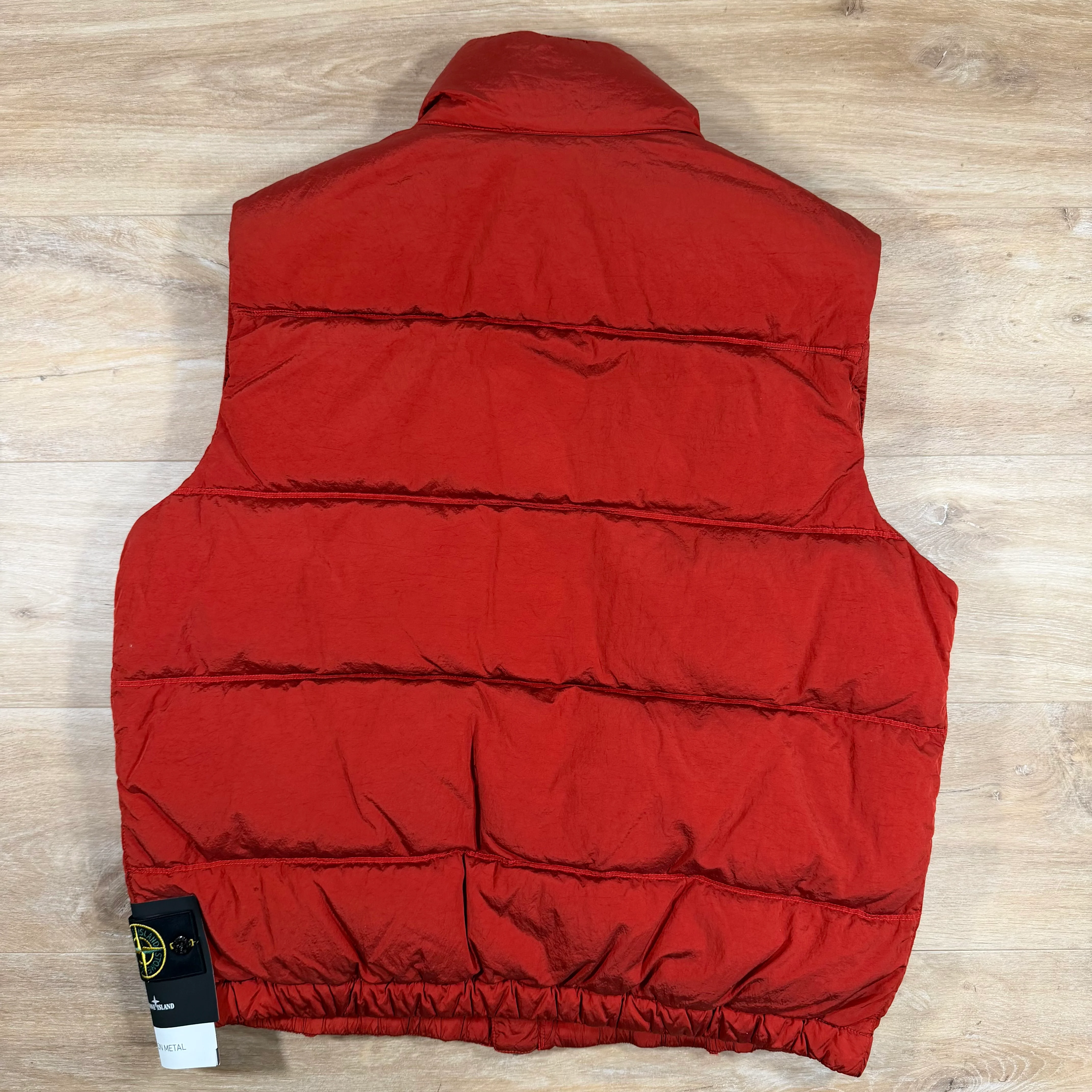Stone Island Nylon Metal Down Vest in Scarlet Red - Image 4