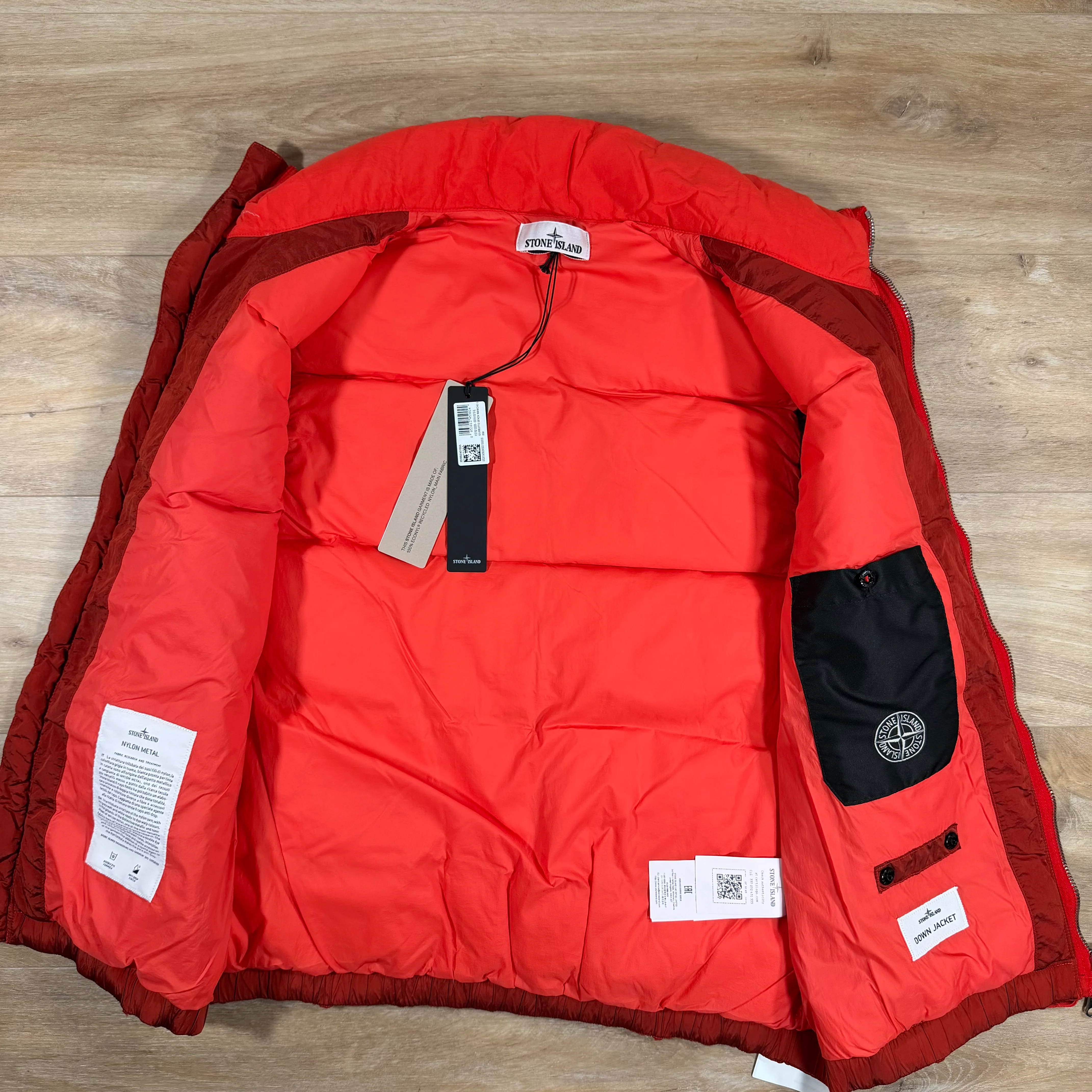 Stone Island Nylon Metal Down Vest in Scarlet Red - Image 5