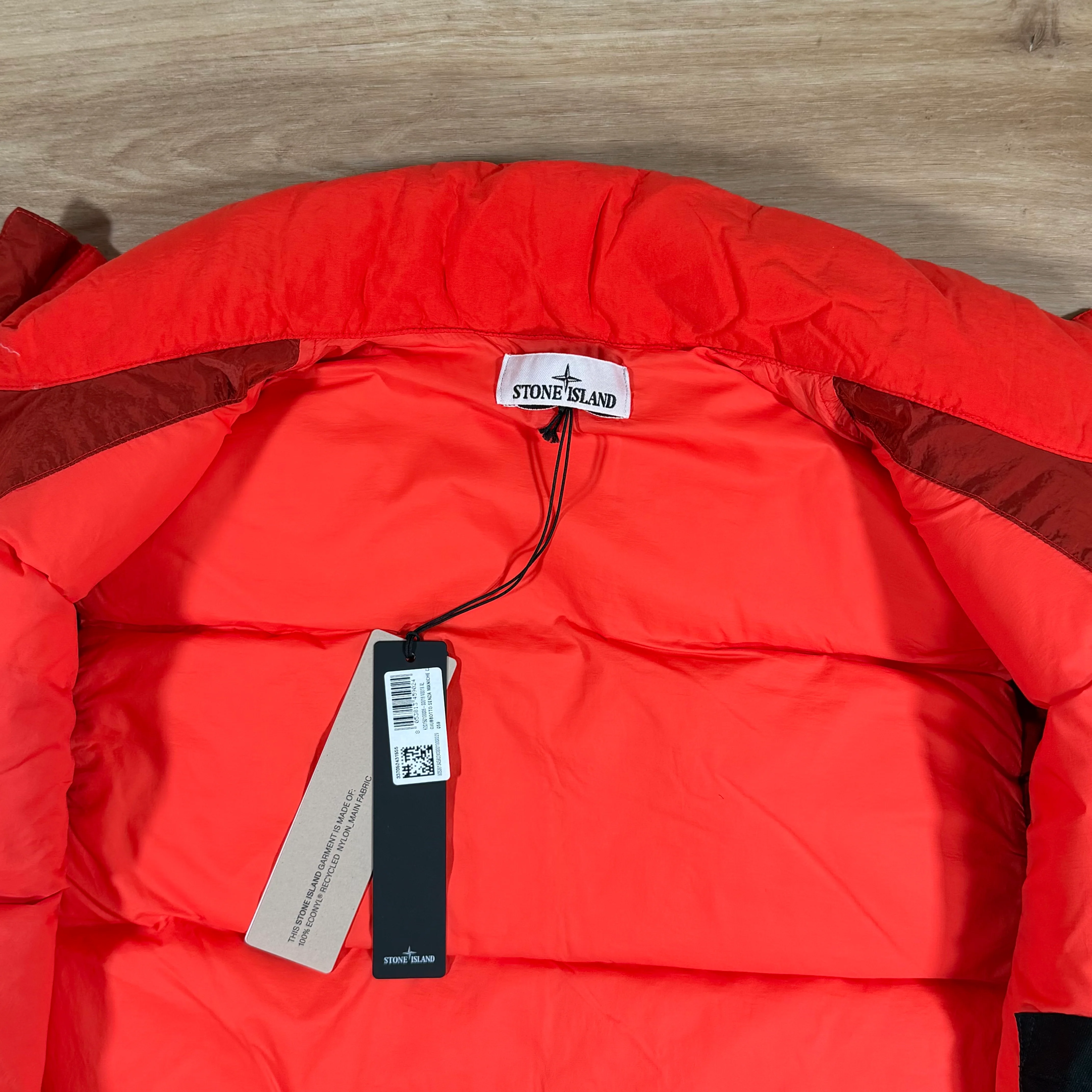 Stone Island Nylon Metal Down Vest in Scarlet Red - Image 6