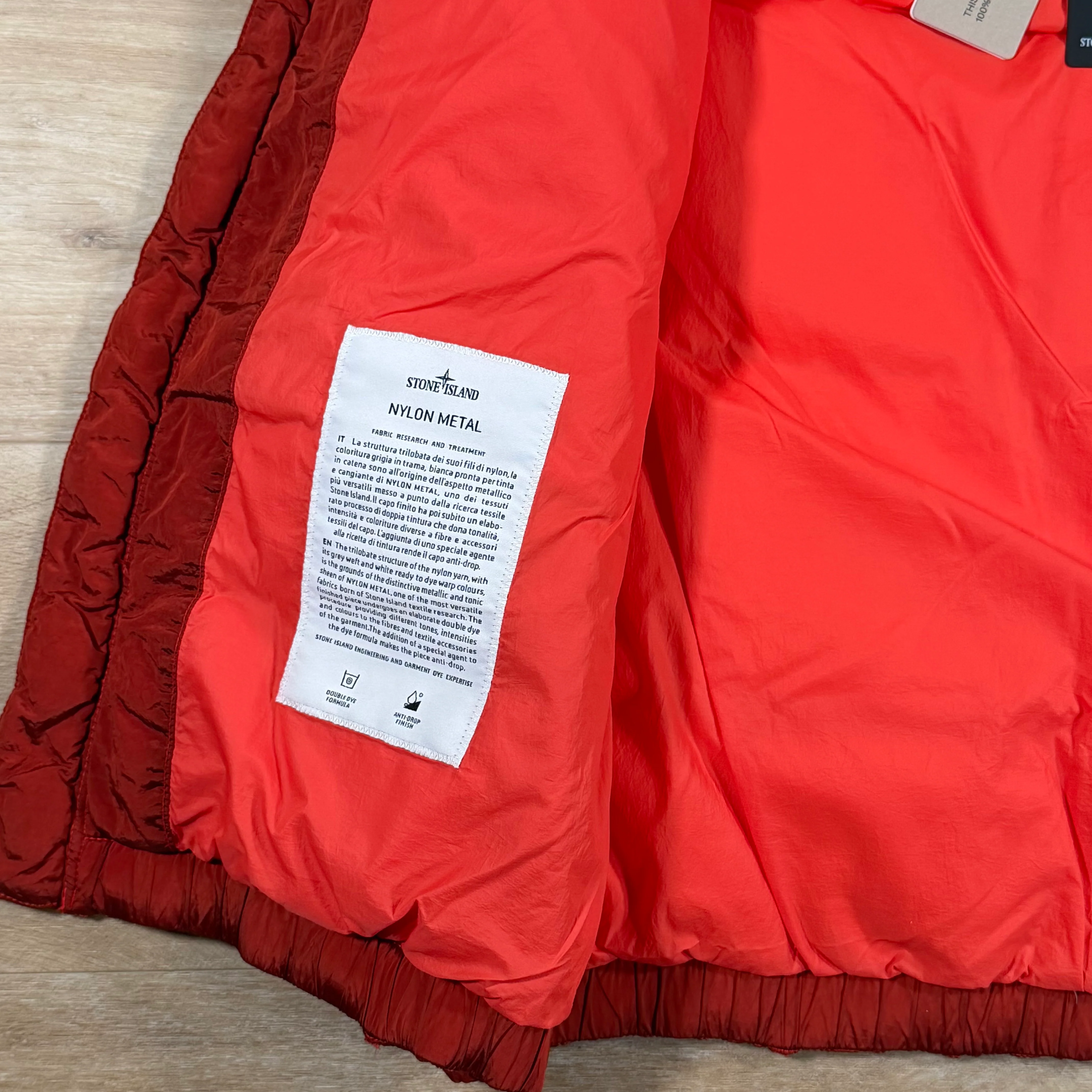 Stone Island Nylon Metal Down Vest in Scarlet Red - Image 7