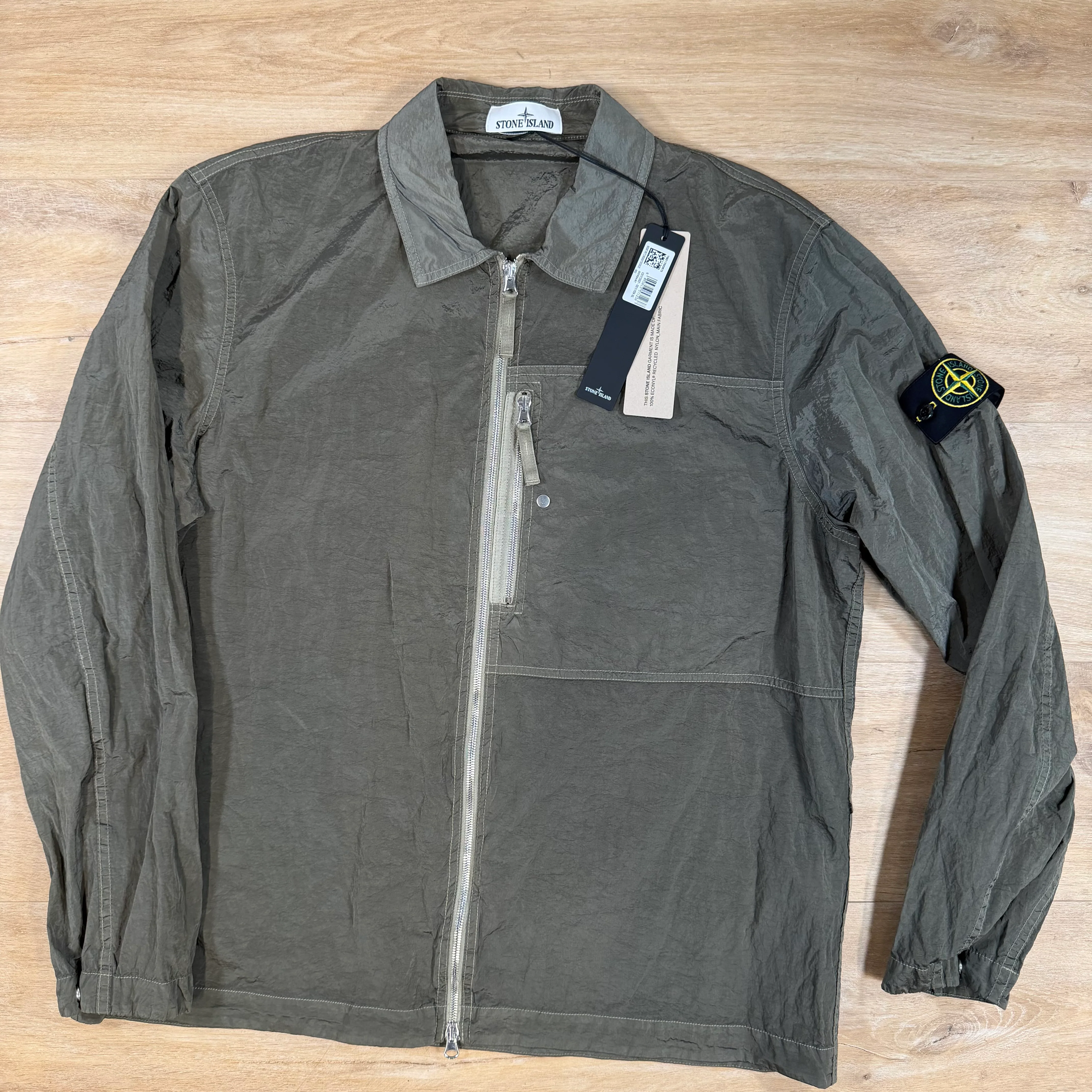Stone Island Nylon Metal Overshirt in Military Green