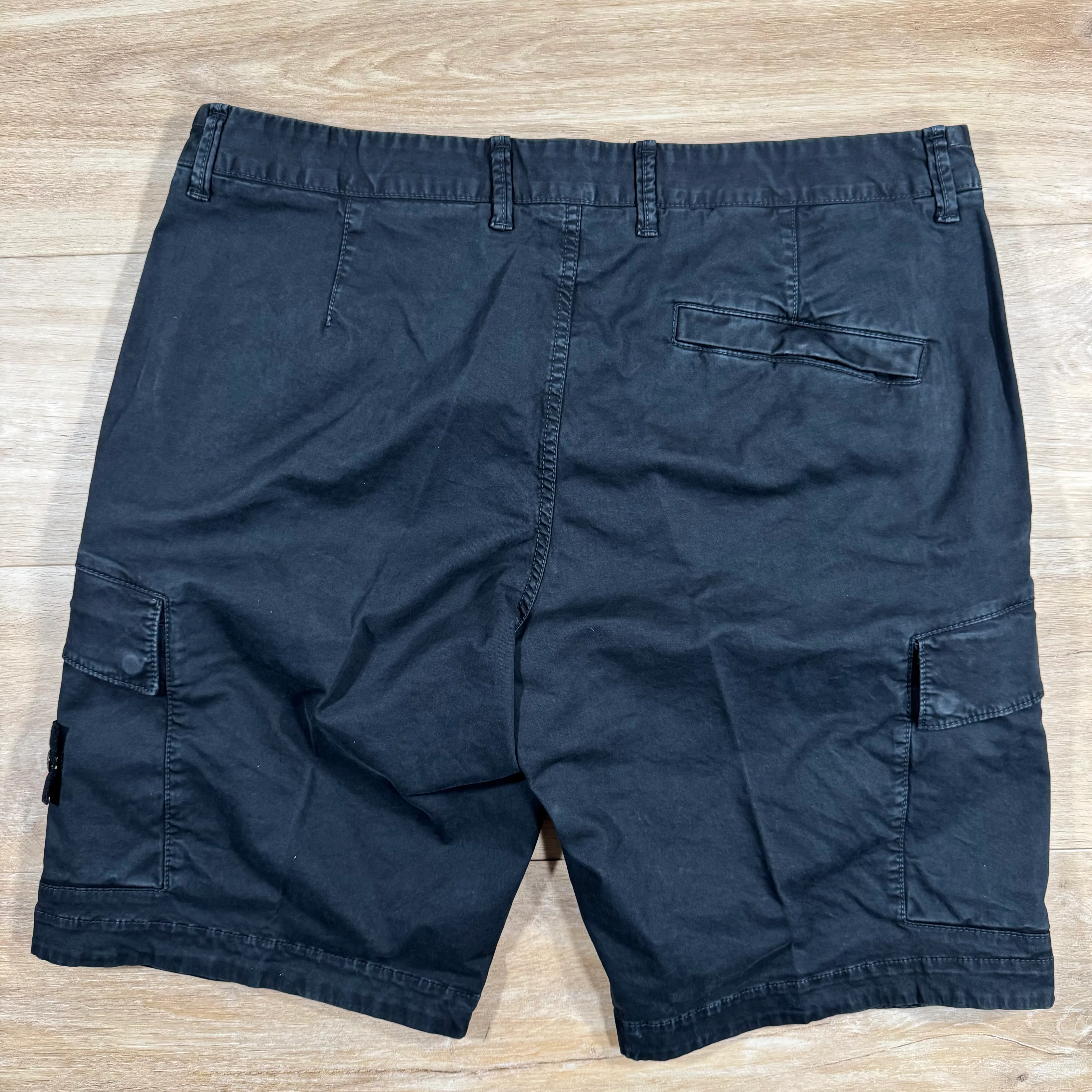 Stone Island Stretch Twill Cargo Shorts in Black - Image 4